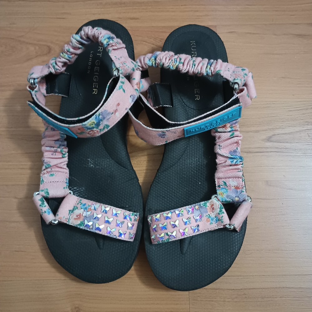 Kurt Geiger Pink Floral Sandals